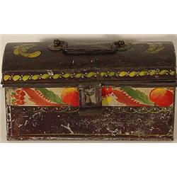 PAINTED TIN DOCUMENT BOX