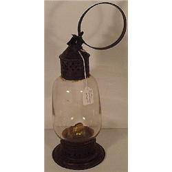 AN EARLY TO MID 19TH c. TIN CANDLE LANTERN