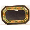 Image 1 : OCTAGONALLY / RECTALINEAR SHAPED HAND DECORATED TOLE (TIN) TRAY