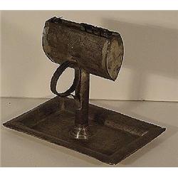 TINWARE LARD OR WHALE OIL LAMP