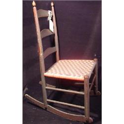 SMALL SHAKER LADDER BACK ARMLESS ROCKER
