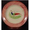 Image 1 : "PEACOCK" RED SPONGE SPATTERWARE 8 ½" PLATE
