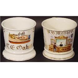 TWO OCCUPATIONAL SHAVING MUGS
