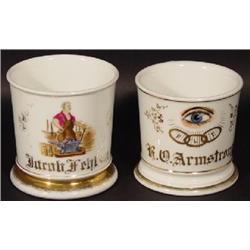 TWO OCCUPATIONAL SHAVING MUGS