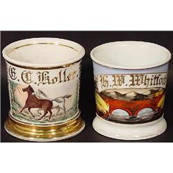 TWO OCCUPATIONAL SHAVING MUGS