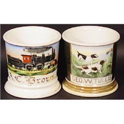 TWO OCCUPATIONAL SHAVING MUGS