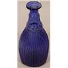 Image 1 : MOLD BLOWN COBALT BLUE GLASS BOTTLE