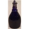 Image 1 : MOLD BLOWN COBALT BLUE GLASS BOTTLE