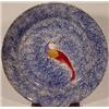 Image 1 : "PEACOCK" BLUE SPATTERWARE PLATE