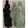 Image 1 : A BUFFALO LITHIA WATER 2 QUART LIGHT GREEN/AQUA PRESSED GLASS BOTTLE