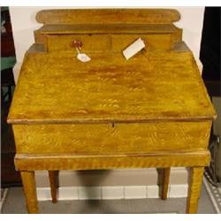 A PAINTED AND GRAINED PINE SLANT-TOP SCHOOLMASTERS OR BOOK-KEEPERS DESK