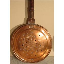 PIERCED COPPER PAN BED WARMER