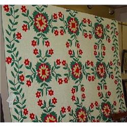 HAND SEWN APPLIQUED QUILT