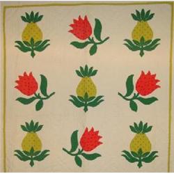 HAND SEWN APPLIQUED QUILT