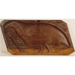 A PENNSYLVANIA FOLK ART CARVED WOODEN WALL HUNG PANEL