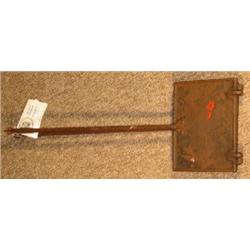 HAND WROUGHT IRON LONG HANDLED WAFFLE IRON