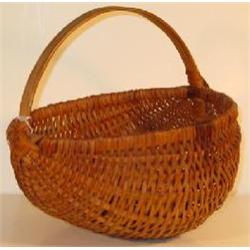 SPLIT OAK, MELON SHAPED FARM BASKET
