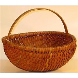 SPLIT OAK, MELON SHAPED FARM BASKET