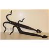Image 1 : PAIR OF HANDWROUGHT IRON BIRD'S HEAD HINGES