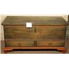 Image 1 : DARK STAINED POPULAR OAK AND WALNUT BLANKET STORAGE CHEST