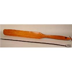 AN EARLY 19TH C. HANDWROUGHT IRON PENNSYLVANIA MEAT FORK