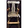 Image 1 : BLACK PAINTED, GOLD DECORATED YOUTH CHAIR