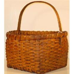 SPLIT OAK, SQUARE BOTTOM FARM GATHERING BASKET