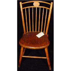 WINDSOR BUTTERFLY (OR BIRD CAGE) BACK, SEVEN SPINDLE SIDE CHAIR