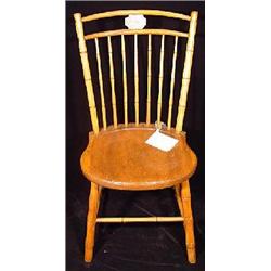 WINDSOR BUTTER (OR BIRD CAGE) BACK SEVEN SPINDLE SIDE CHAIR