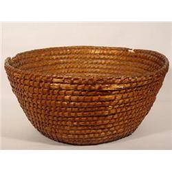 LARGE SIZE COILED RYE GRASS BASKET