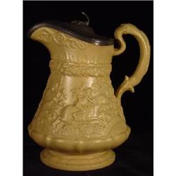 W. RIDGWAY AND CO. RELIEF-MOLDED STONEWARE JUG