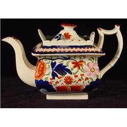 GAUDY DUTCH PORCELAIN TEA POT