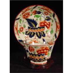 GAUDY DUTCH PORCELAIN HANDLELESS TEA CUP AND MATCHING  SAUCER