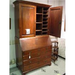 PENNSYLVANIA WALNUT TWO PART SECRETARY/BOOKCASE