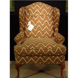 CHIPPENDALE  PERIOD II (REVIVAL) WING BACK ARMCHAIR