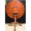 Image 1 : MAHOGANY ROUND TILT-TOP "BIRD CAGE" TABLE