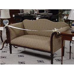 A PENNSYLVANIA REVIVAL CUSTOM MADE CAMELBACK SETTEE