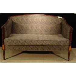 MAHOGANY FRAMED SHERATON STYLED SETTEE