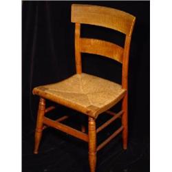 SET OF FIVE TIGER MAPLE SHERATON FANCY CHAIRS