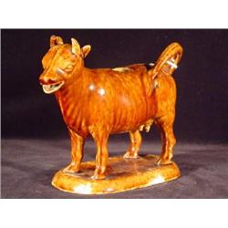 YELLOW OCHREWARE "COW" CREAMER