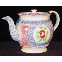 RAINBOW SPATTERWARE TEAPOT