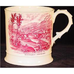 PINK TRANSFER PRINTED PORCELAIN MUG