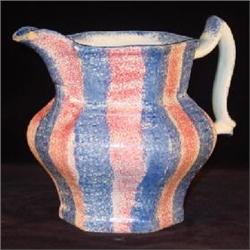 RAINBOW SPATTERWARE PITCHER