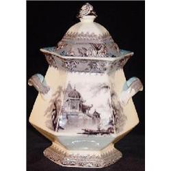 IRONSTONE COVERED SUGAR BOWL