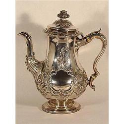 SCOTTISH SILVER COFFEE POT