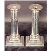 Image 1 : PAIR OF 6" HIGH SILVER PLATED CANDLESTICKS