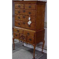 QUEEN ANN FLAT TOP HIGHBOY