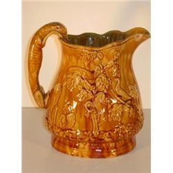 YELLOW OCHREWARE HUNT JUG