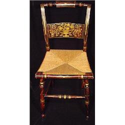 SET OF FIVE HITCHCOCK TYPE SHERATON FANCY CHAIRS