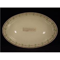 A WEDGWOOD OVAL "PEARLWARE" PORCELAIN CENTER BOWL